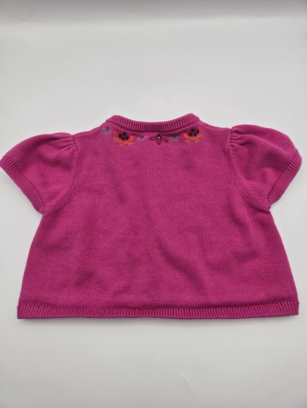 Gymboree Pink Floral Embroidered Cotton Cardigan Sweater Toddler Girl Size 5T